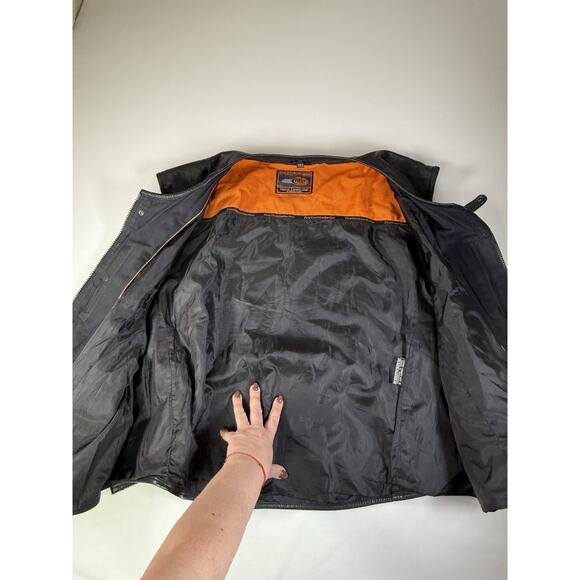 First Classics Black 7X Mens Leather Vest - Picture 6 of 7